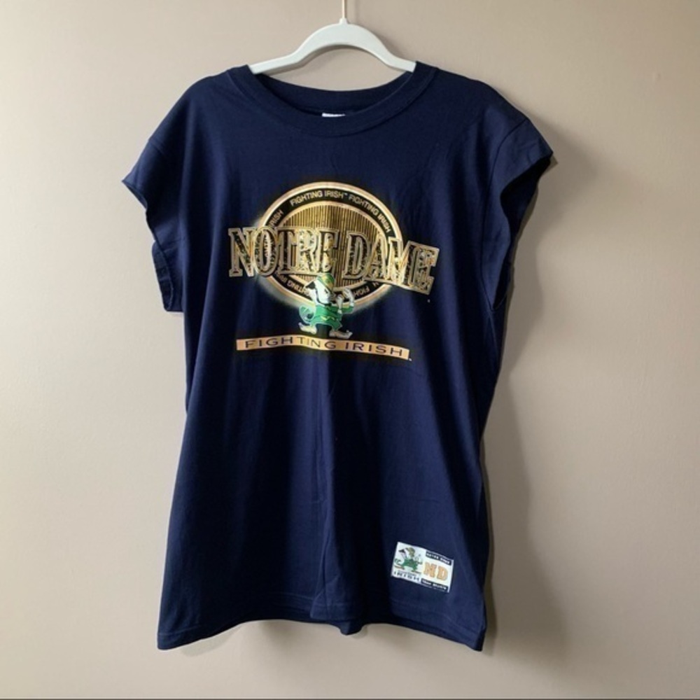 Vintage TNT Trau & Loevner Size Large Notre Dame muscle  T Shirt